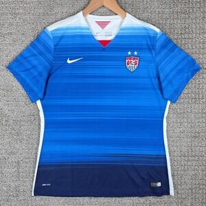 Nike USWNT Team USA 2015 Away Soccer Jersey Womens XL Blue Dri-FIT